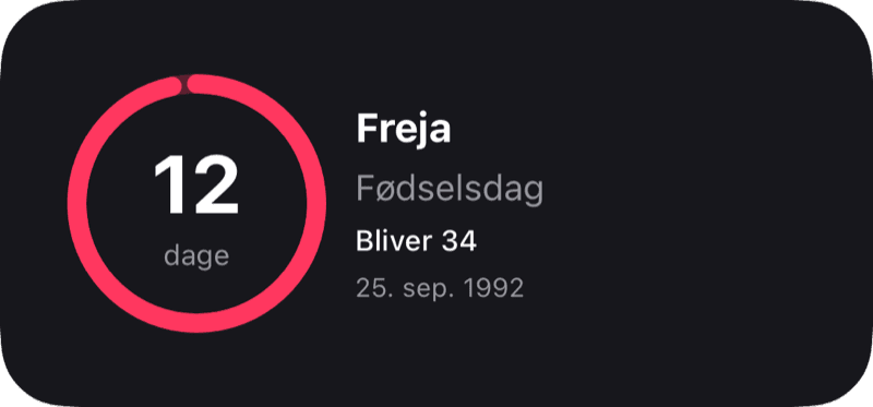 Nedtællingswidget