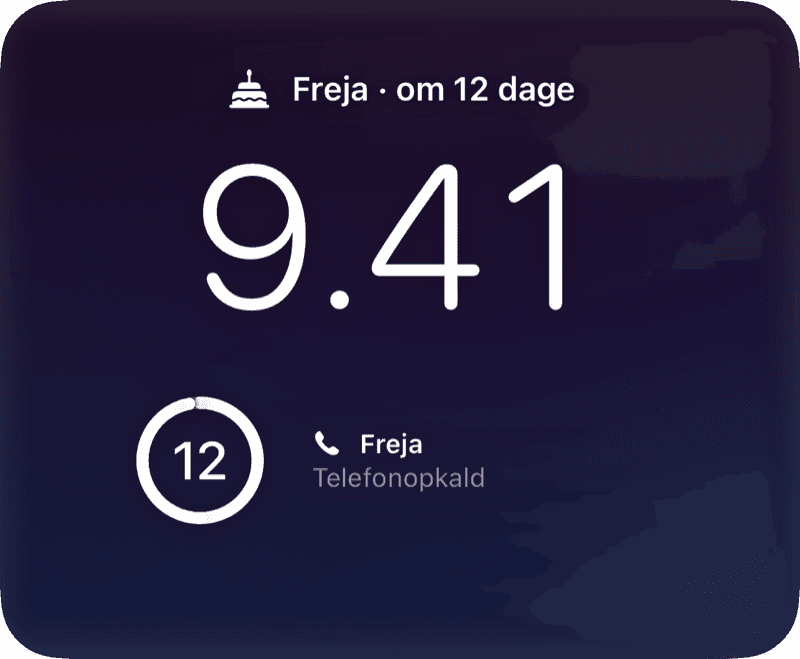 På den låste skærm og i StandBy