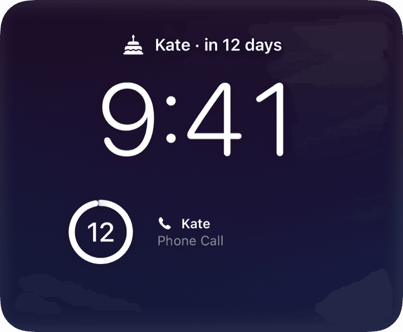 On the Lock Screen and in StandBy