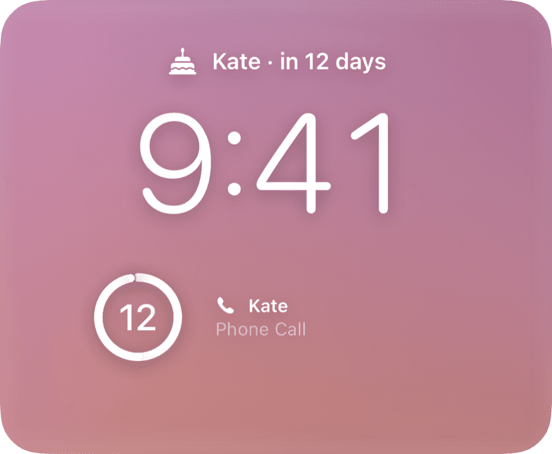On the Lock Screen and in StandBy