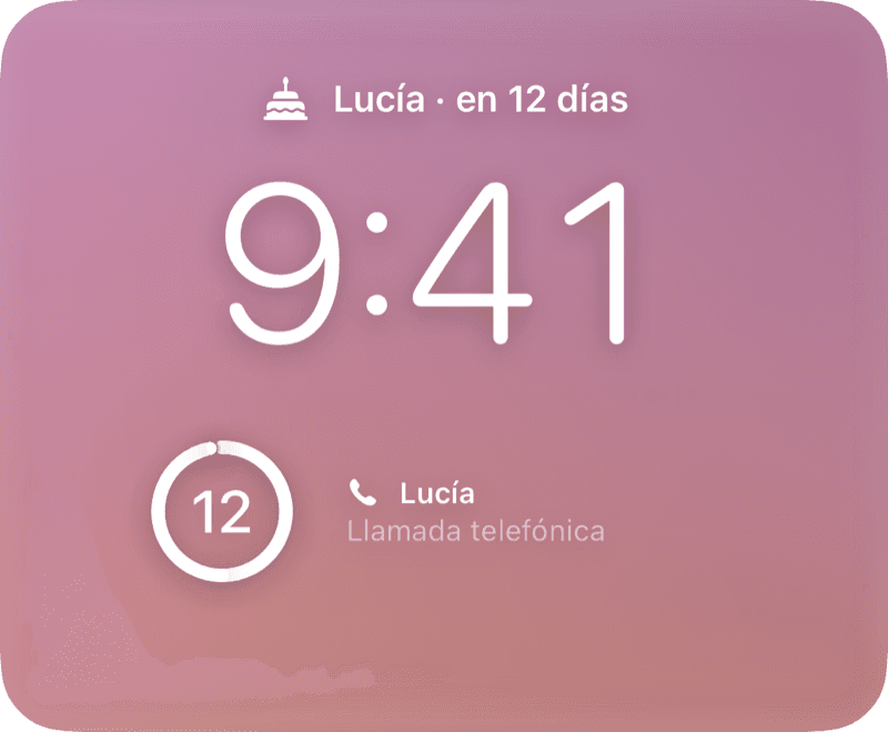 En la pantalla bloqueada y en StandBy