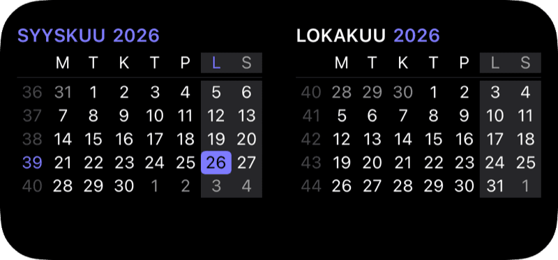 Kuukausi-widget