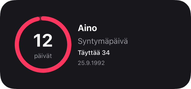 Lähtölaskentawidgetti