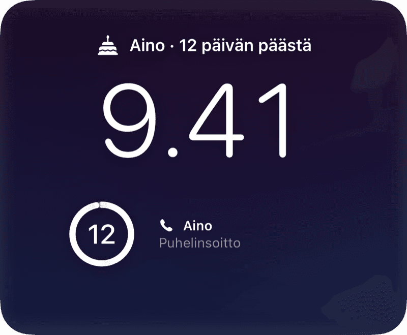 Lukitulla näytöllä ja StandBy-tilassa