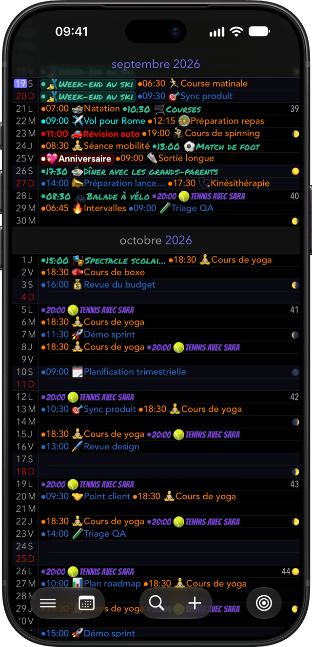 Calendrier+ app