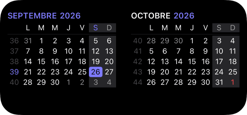 Widget mois
