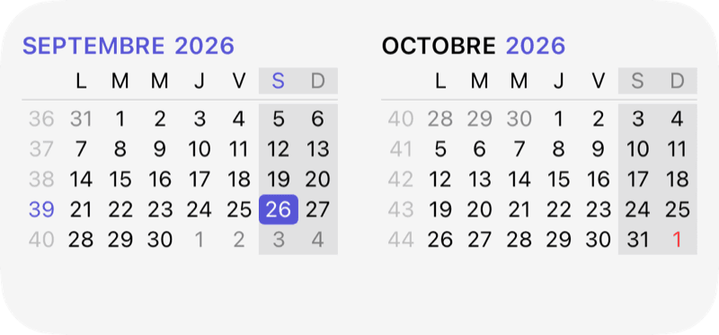 Widget mois