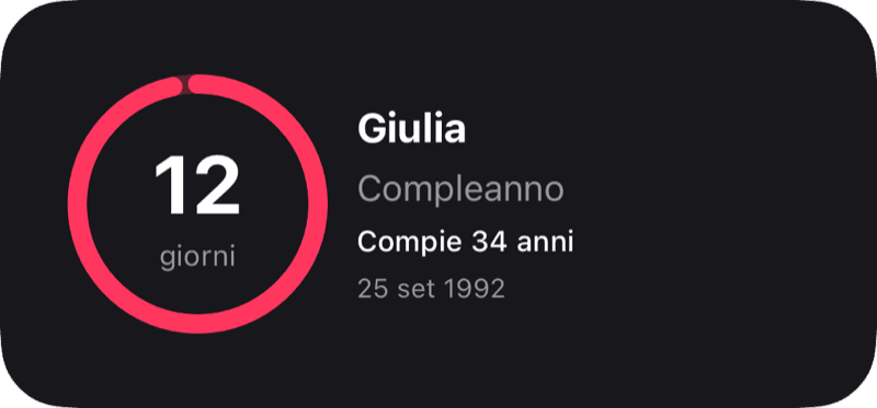 Widget Conto alla rovescia