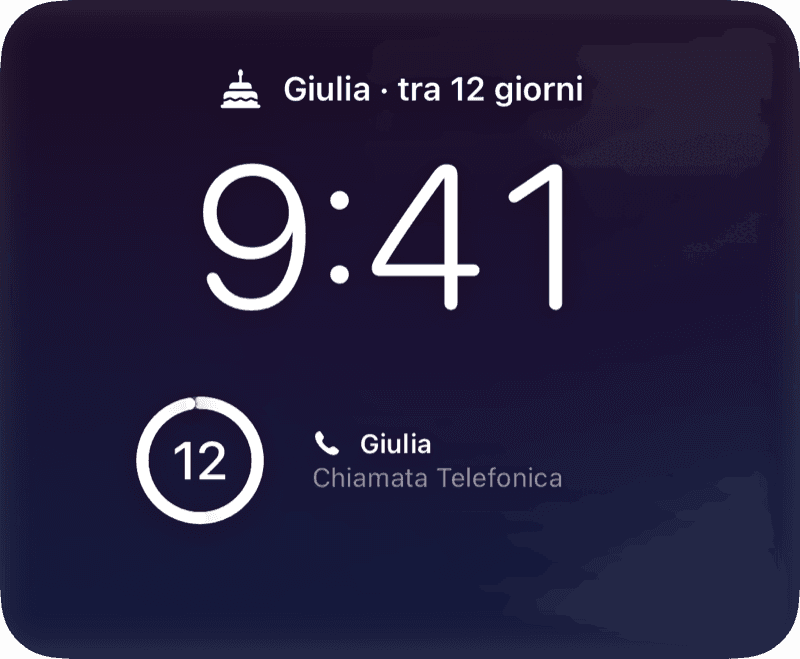 Nella schermata di blocco e in StandBy