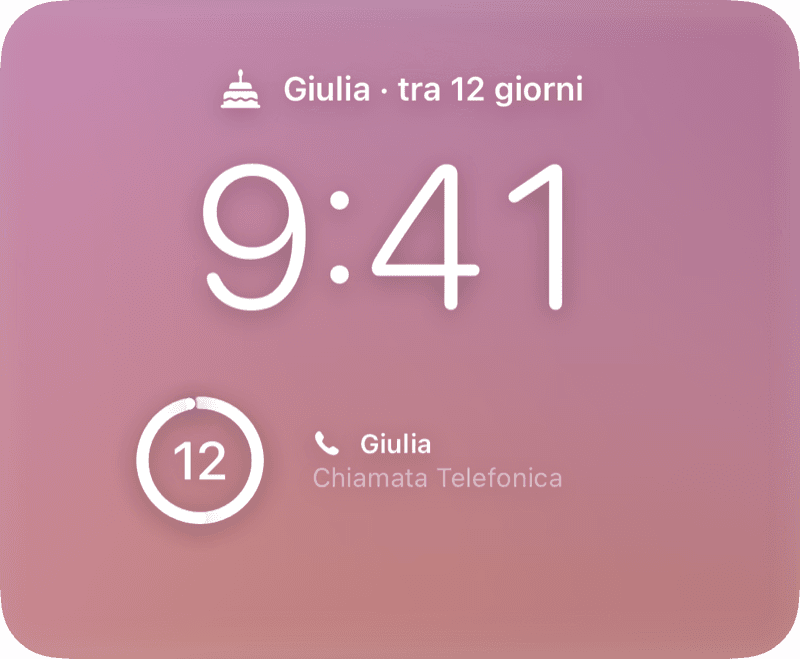 Nella schermata di blocco e in StandBy