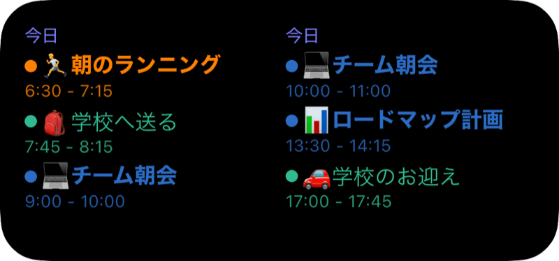 イベントリストウィジェット