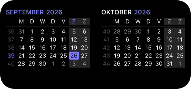 Maandwidget