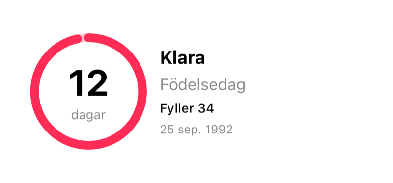Nedräkningswidget