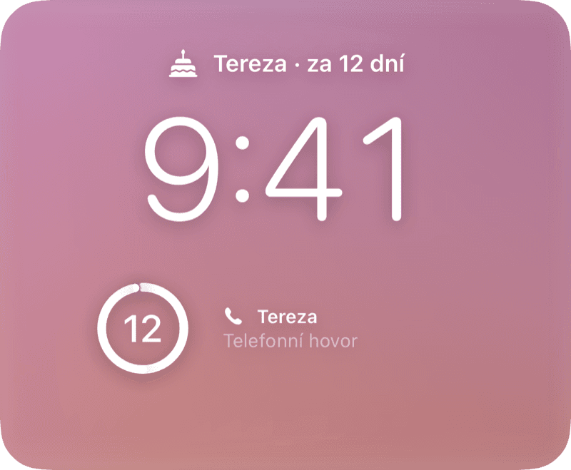 Na uzamčené obrazovce a ve StandBy