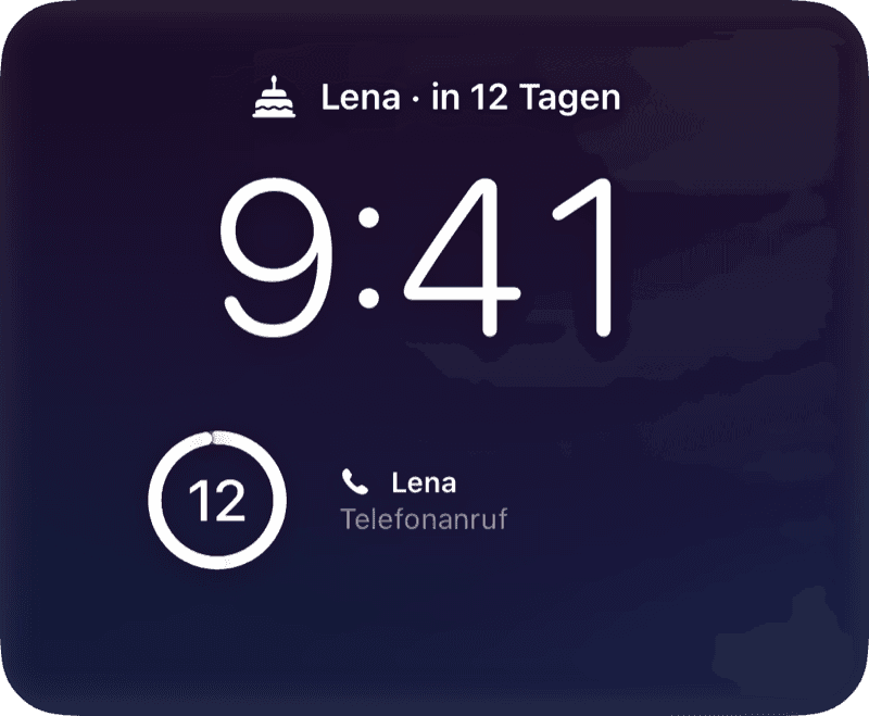 Auf dem Sperrbildschirm und in StandBy