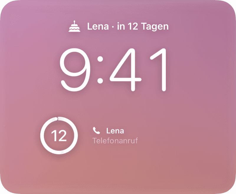 Auf dem Sperrbildschirm und in StandBy
