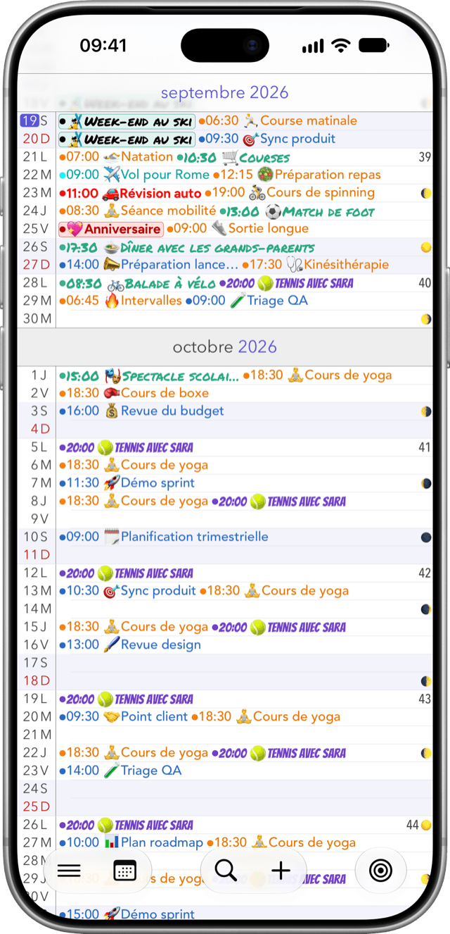 Calendrier+ app