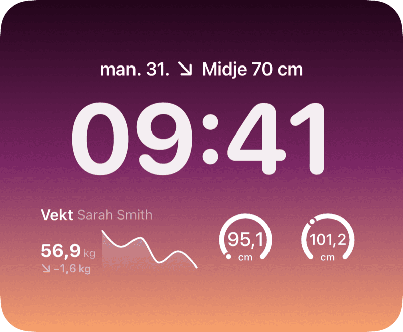 Widgeter for låst skjerm