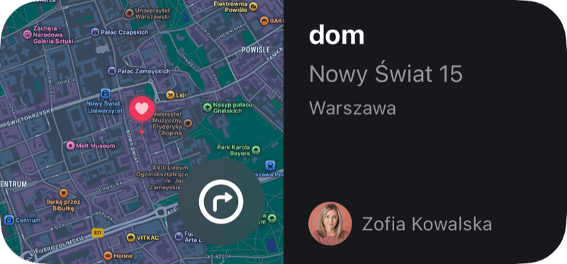 Widżet adresu