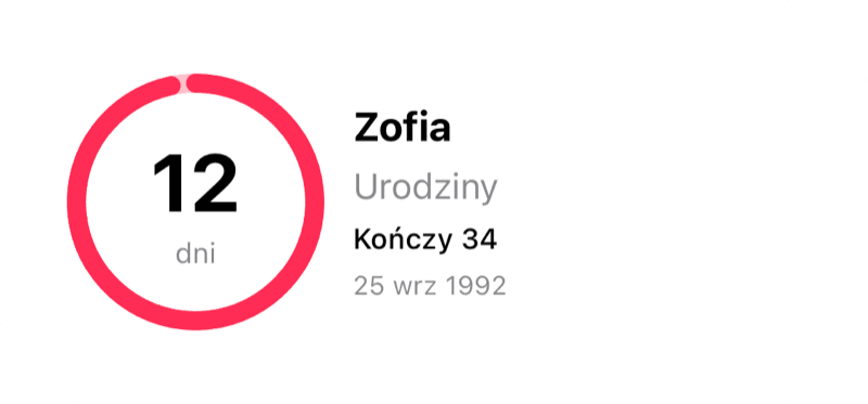 Widżet odliczania