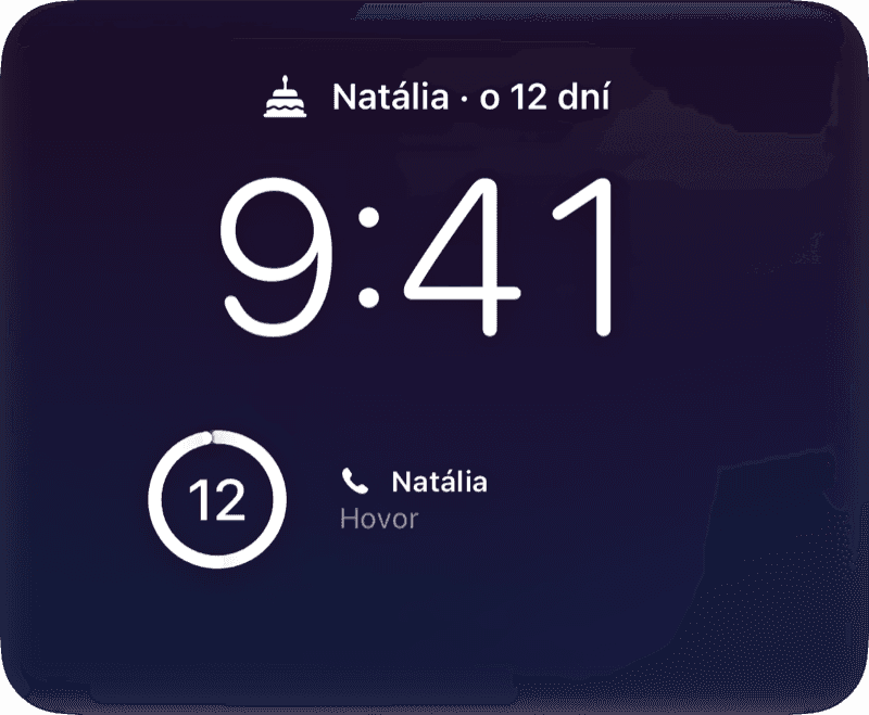 Na uzamknutej obrazovke a v StandBy