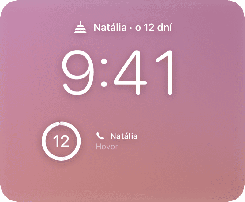 Na uzamknutej obrazovke a v StandBy