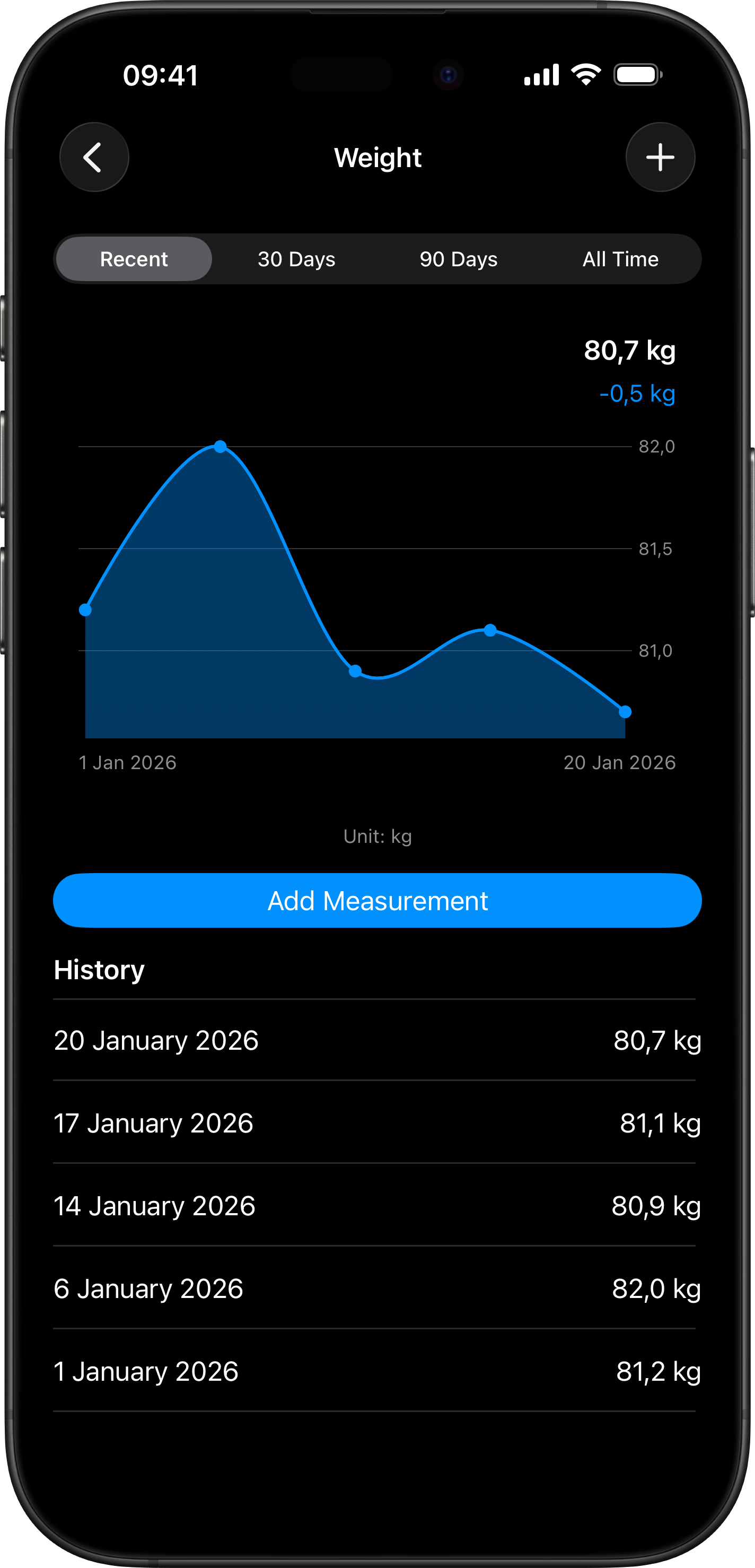 Body+ screenshot